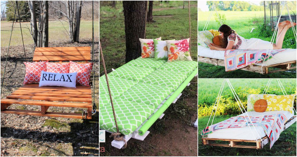 25 Easy DIY Pallet Swing Ideas (Pallet Bed Swing)