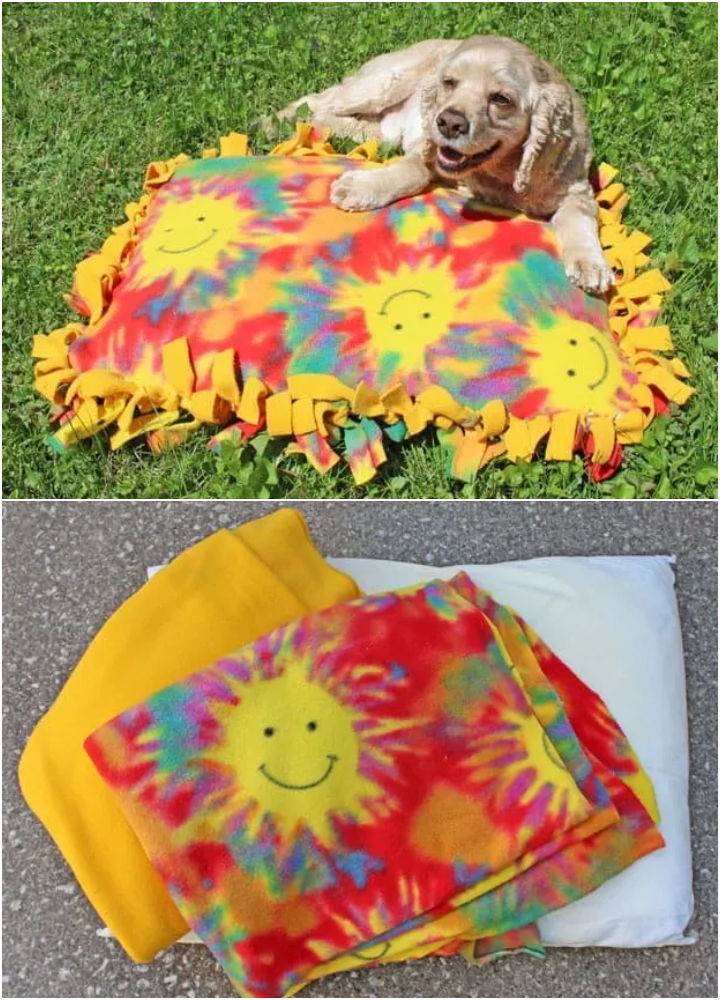 No Sew Fleece dog Bed Free Pattern