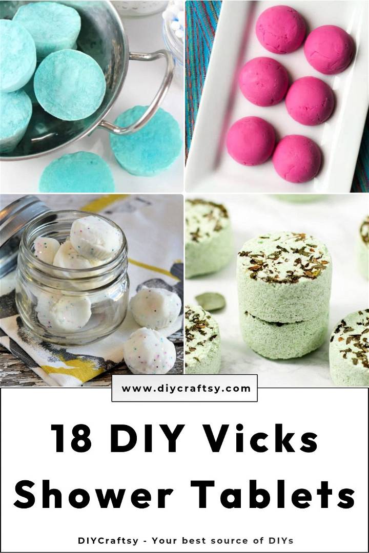 18 homemade diy vicks shower tablets