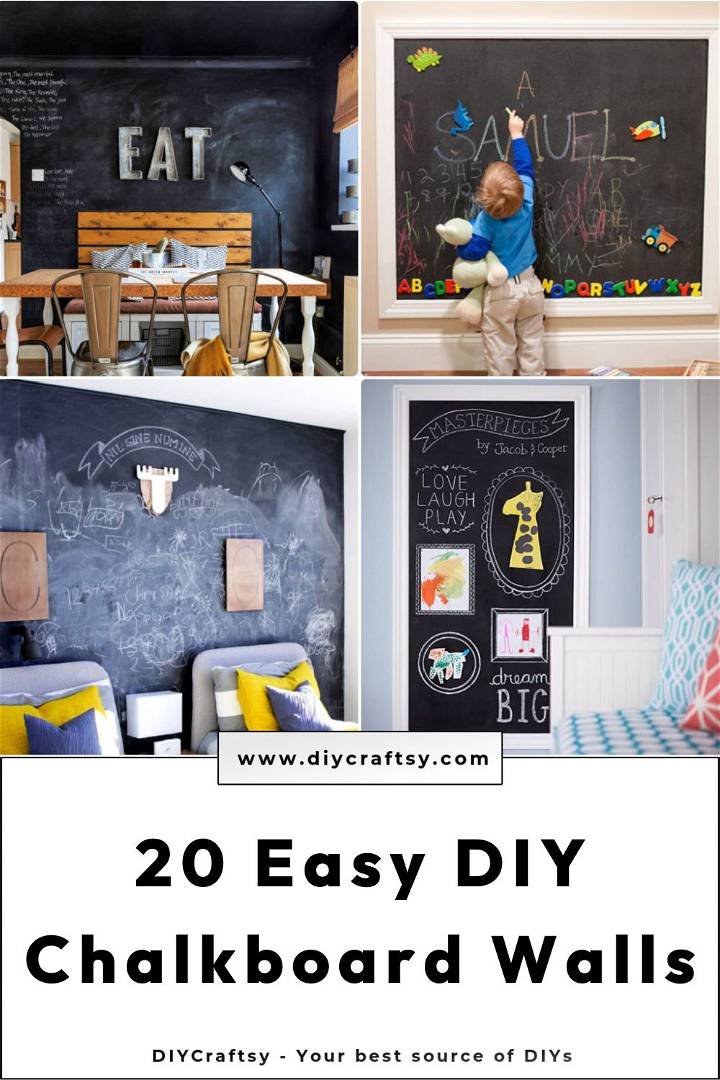 20 diy chalkboard wall ideas - make your walls fun and functional!