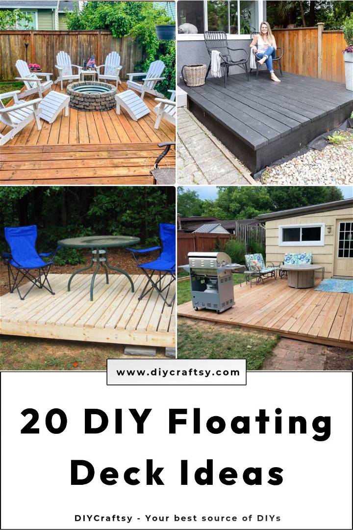 20 DIY floating deck ideas and free plans to build your deck