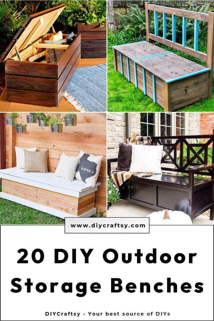 20 free diy outdoor storage bench plans