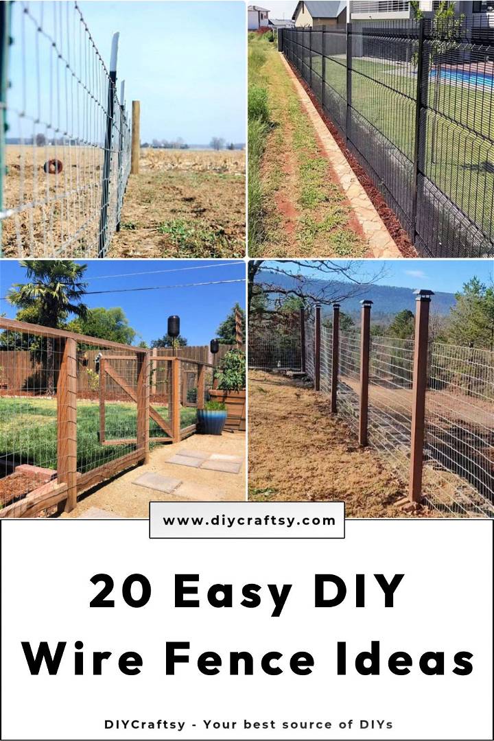 20 easy diy wire fence ideas