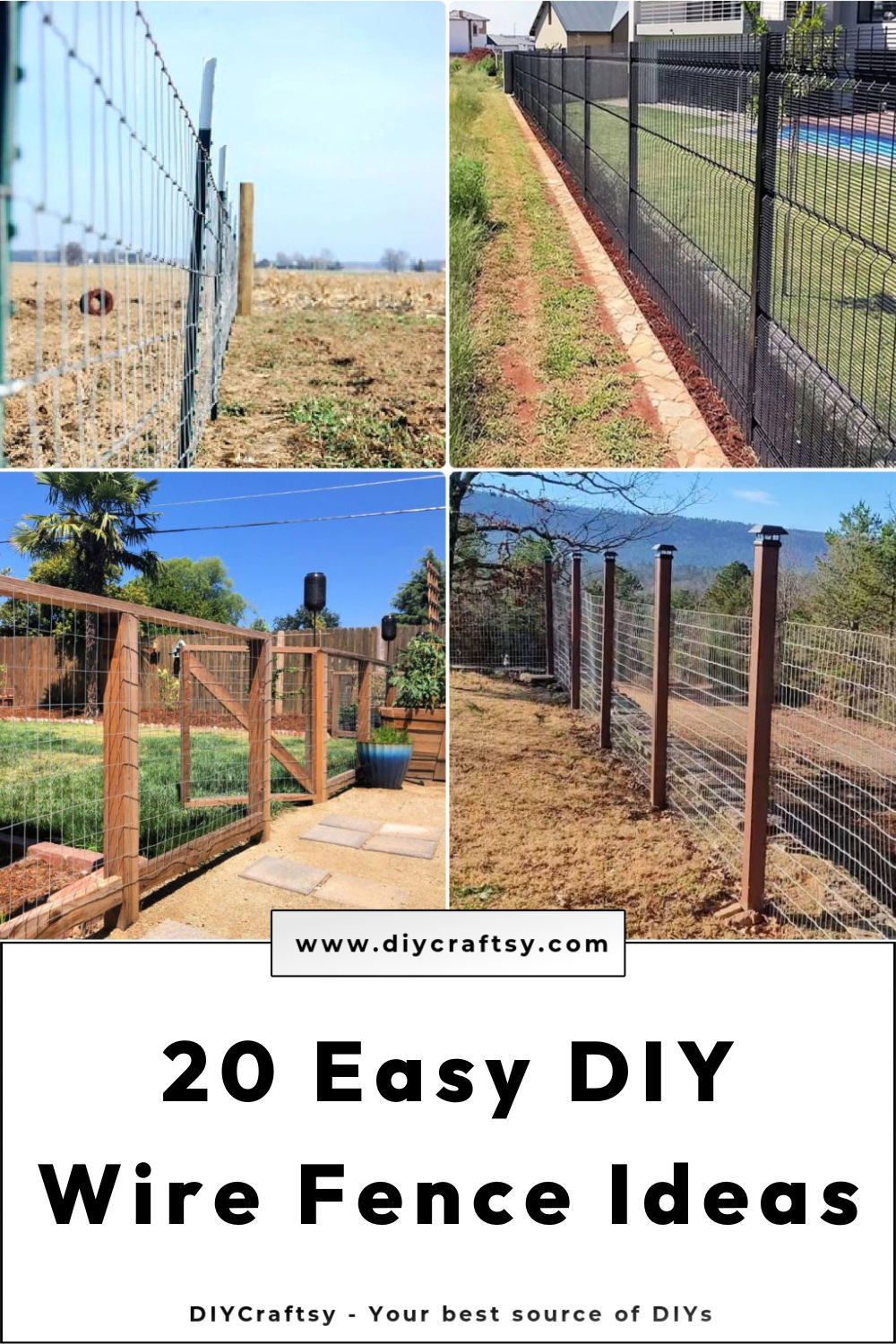 20 easy diy wire fence ideas