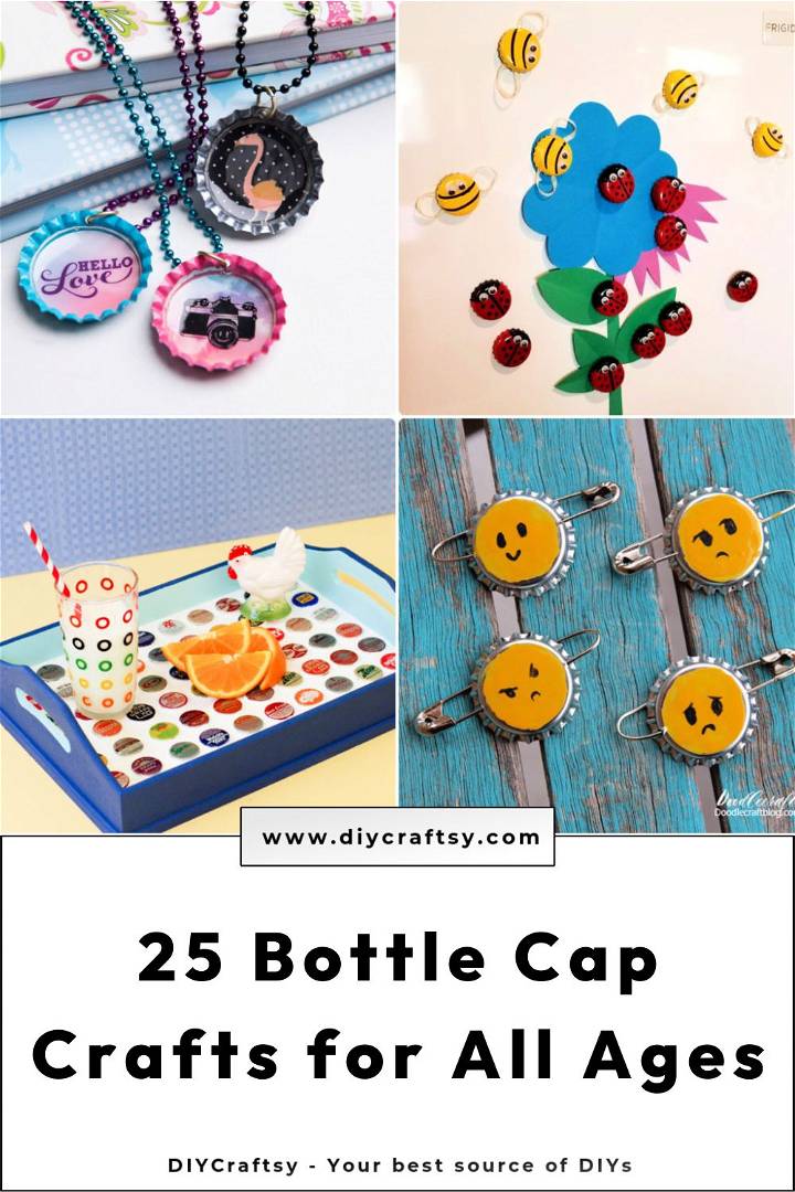 25 creative bottle cap crafts and art ideas