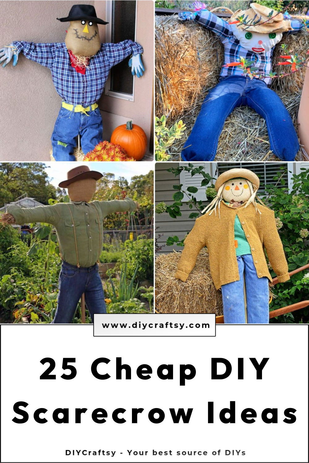 25 cheap diy scarecrow ideas