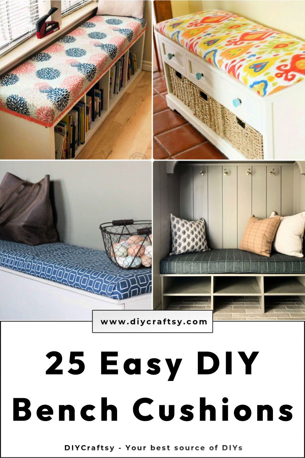 How to Make a Tufted Bench Cushion (NO SEWING) 