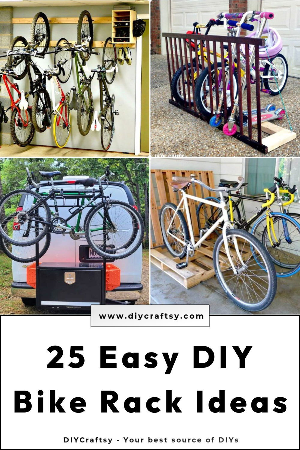 Diy garage 2024 bike rack