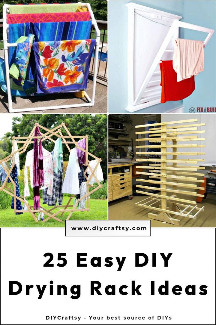 25 diy drying rack ideas (indoor and outdoor)