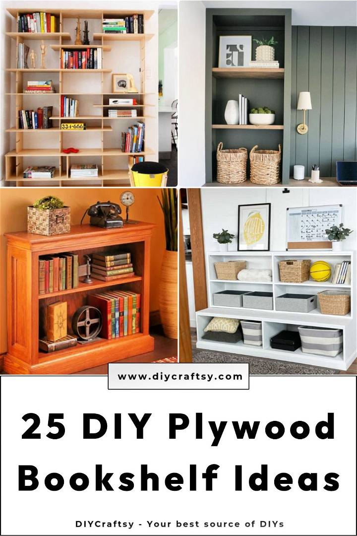 25 free diy plywood bookshelf plans and ideas