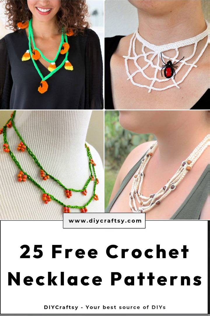 25 free crochet necklace patterns