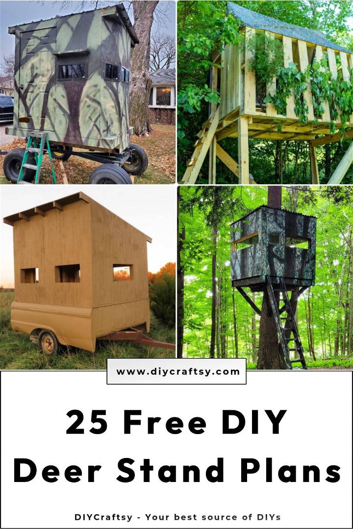 25 DIY deer blind plans to build a safe hunting spot - build your own deer stand