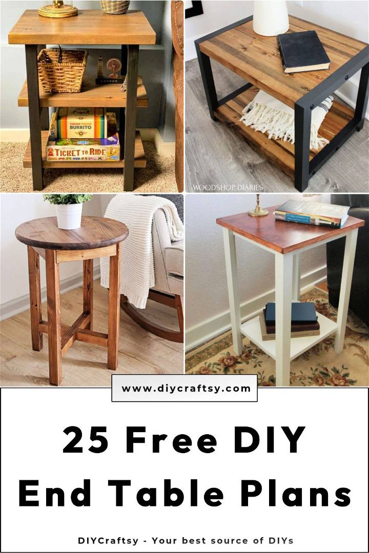 25 free diy end table plans and ideas - build your own diy end tables