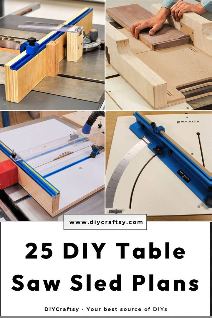 25 free diy table saw sled plans to make - cross cut sled for table saw plans