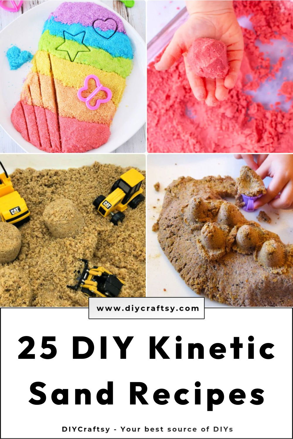 Easy DIY Kinetic Sand Recipe Tutorial + 10 Activities - Fun with Mama