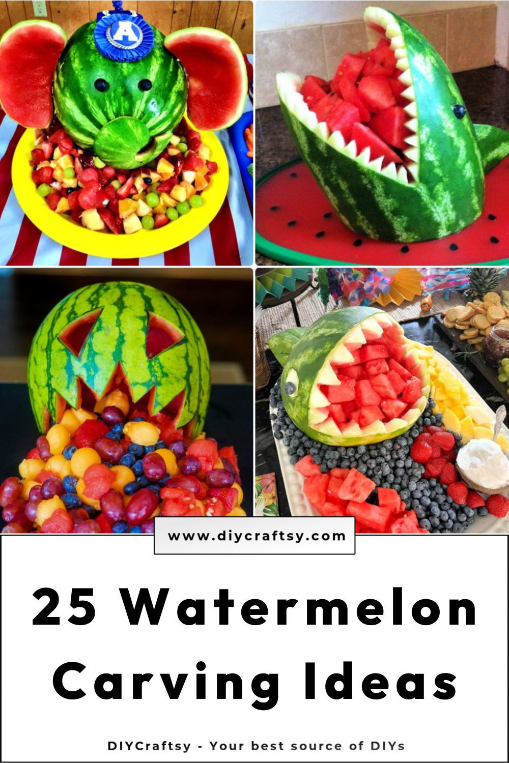 25 easy watermelon carving ideas and decorations for party