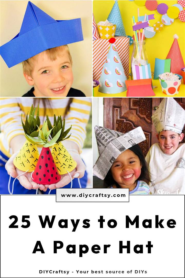 25 ways to make a paper hat