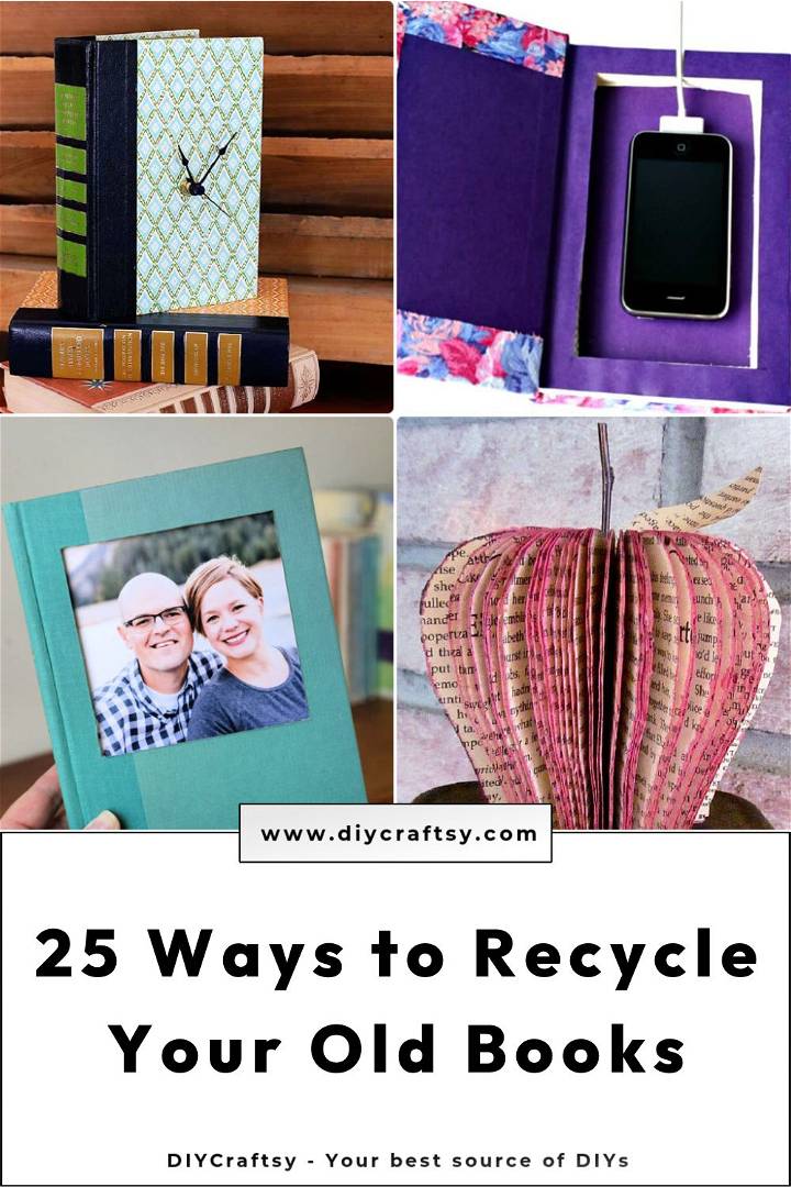 what to do with old books: 25 ways to recycle books