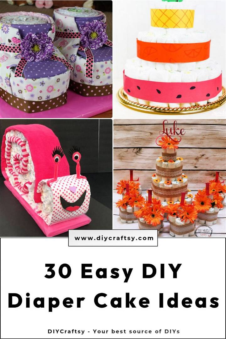 30 diy diaper cake ideas