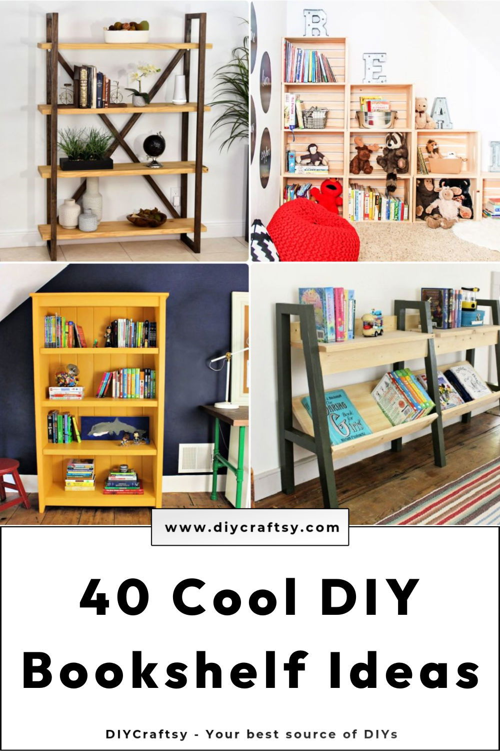 25 Best DIY Bookshelf Ideas 2021 - Easy Homemade Bookshelves