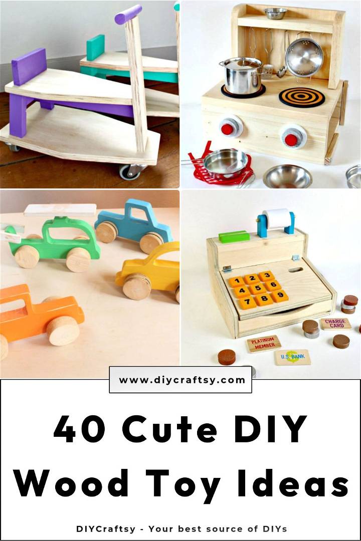 40 cute diy wood toy ideas
