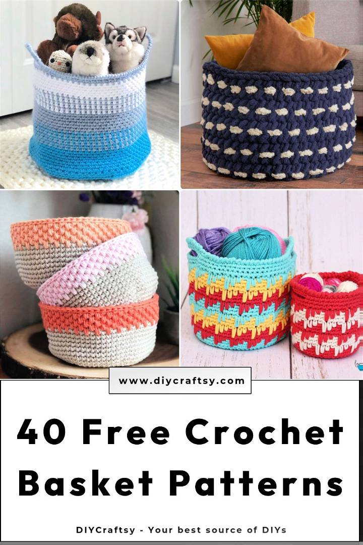 40 free crochet basket patterns