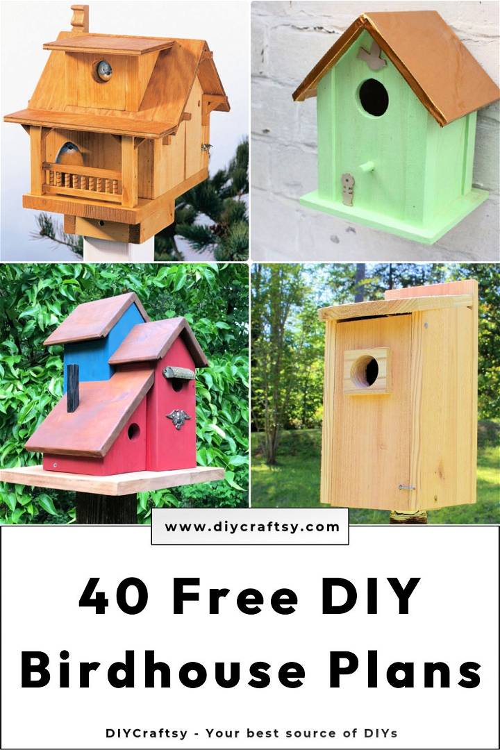 40 free diy birdhouse plans