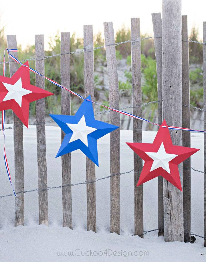 4th of July Star Bunting for Photo Backdrop