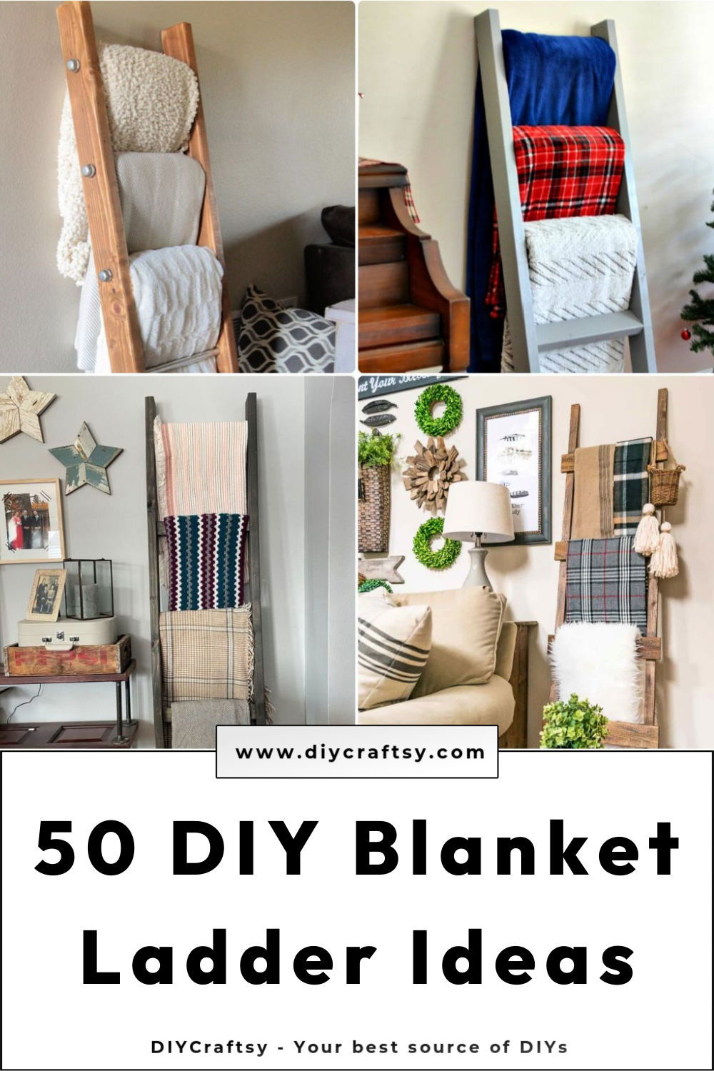 50 Free DIY Blanket Ladder Plans to Build