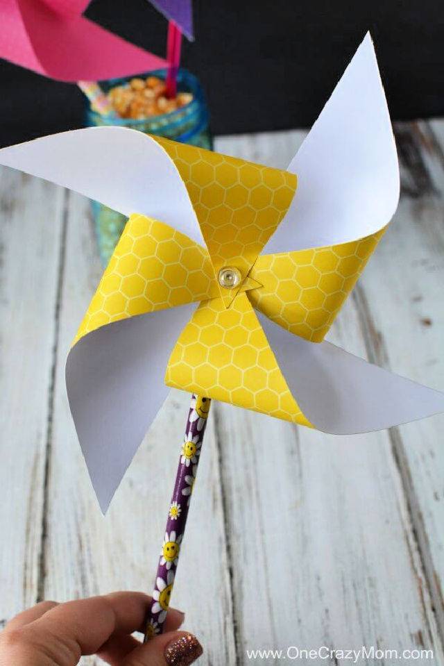Adorable Paper Pinwheel Craft