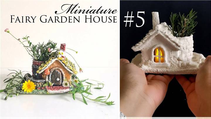 Air Dry Clay Miniature Fairy Garden House