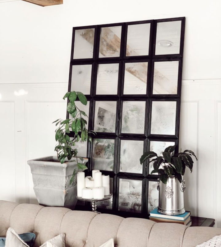 Antiqued Panelled Mirror Frame Design