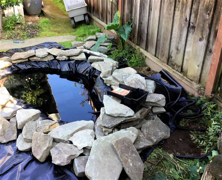 DIY Ground Garden Pond With Waterfall