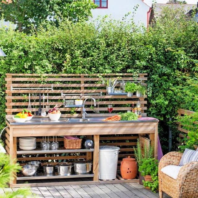 Best DIY Outdoor Kitchen Sink From Wood