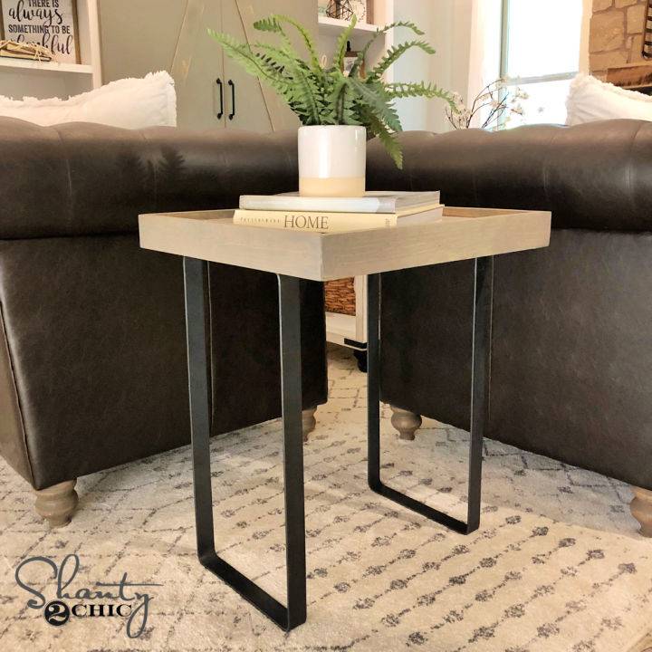 Rustic DIY End Table for Living Room