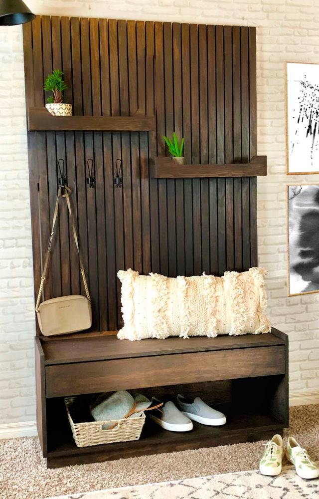 Build Your Own Hall Tree With a Storage Bench