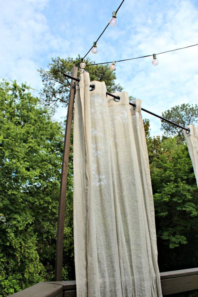 DIY Floating Porch Curtains