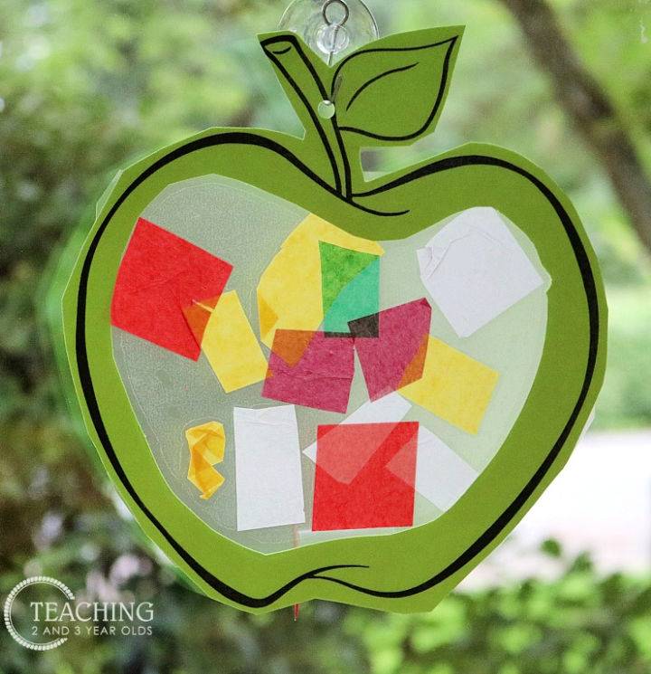 Colorful Apple Suncatchers Craft for Toddler