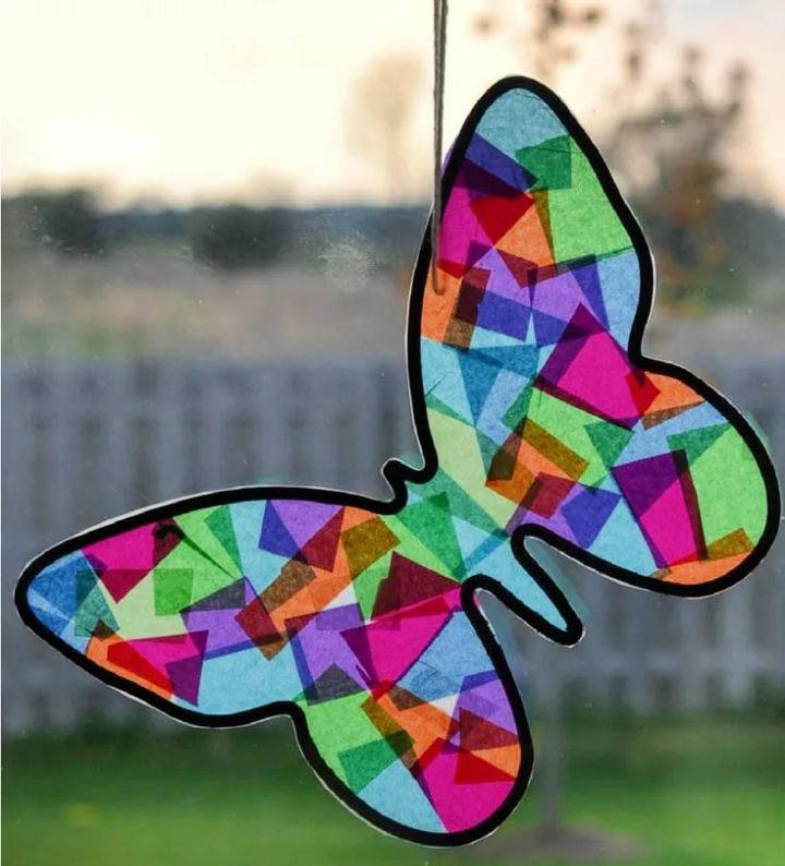 Colorful Stained Glass Butterfly Craft