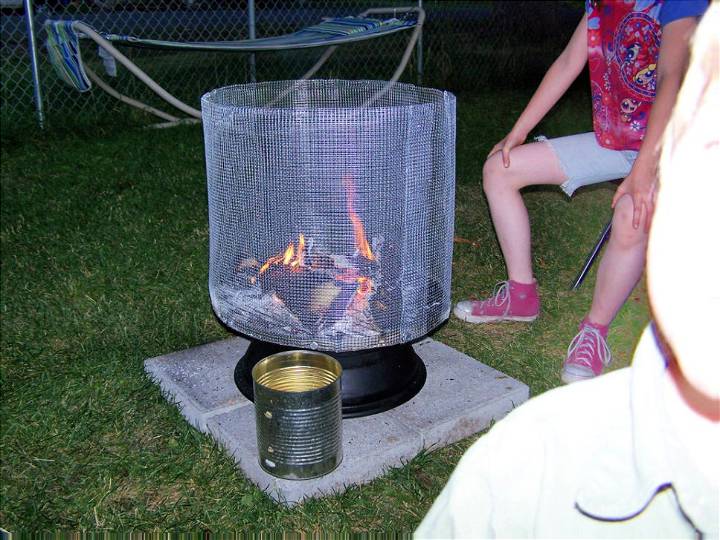 Cool DIY Fire Pit From Satellite Dish