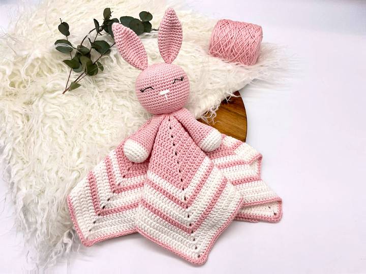Crochet Belle the Bunny Lovey Pattern