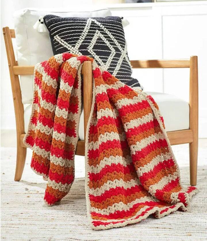 Chunky Yarn Crochet Blanket Pattern