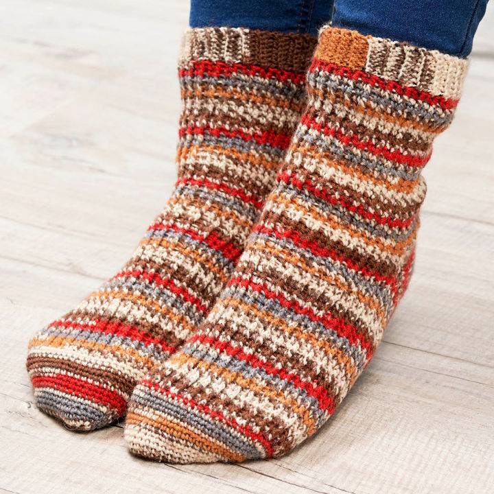 Crochet Cupid Socks Pattern for Adults