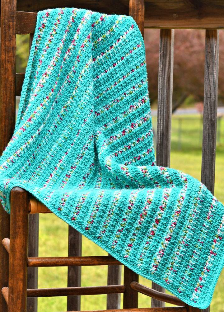 Crochet Floral Illusions Tunisian Baby Afghan Pattern