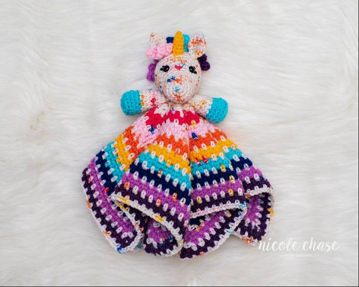 Crochet Hug Me Unicorn Lovey Pattern