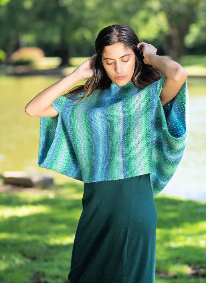 Crochet Painted Canvas Poncho Pattern