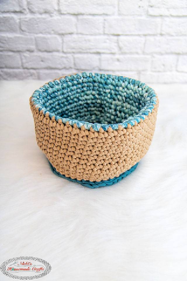 Crochet Small Multi Reversible Basket Pattern
