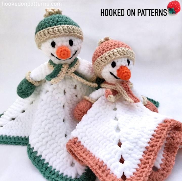 Crochet Snowman Lovey Free Pattern