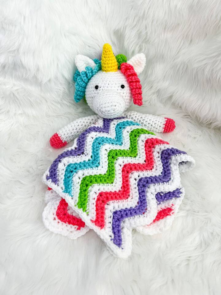 Crochet Unicorn Baby Lovey Pattern