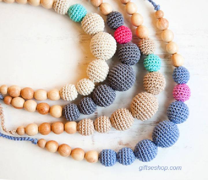 Crocheted Beads Necklace Pattern 
